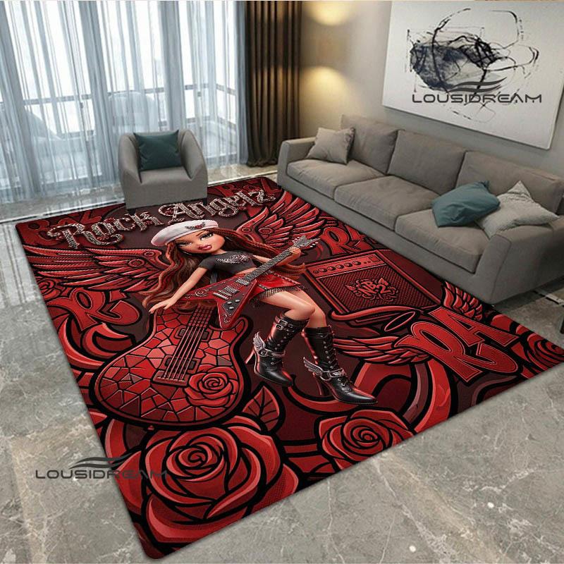 Bratz kawaii printed carpet Non-slip carpet outdoor carpets area rug Home bedroom decor rug for bedroom birthday gift
