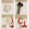 Multi Functional And Rotatable Hook Adhesive Hook Utensil Rack Under Cabinet Hooks For Small Items In Kitchen And Bathroom