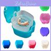 Denture Bath Box Cases Dental False Teeth Storage With Hanging Net Container