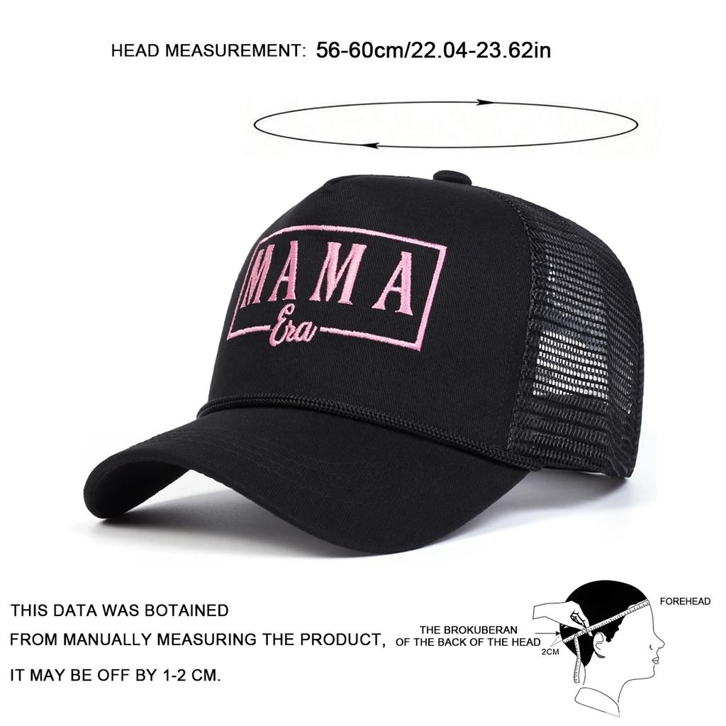 Net Baseball Stitching Stitched Embroidered Alphabet Era Mama Neutral Gender Women Men For Caps Spring Summer Outdoor Adjustable Casual Hats