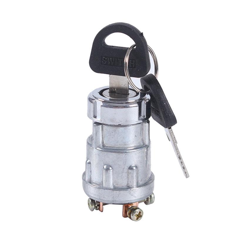 Universal Car Boat 12V 4 Position Ignition Starter Switch With 2 Keys For Petrol Engine Farm Machines Harvesters серебряный