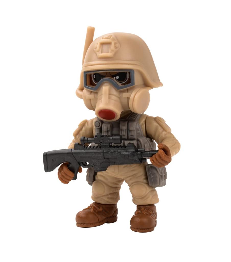 Doyusha Deformierte Plastikmodell-Serie Militärisches U-Boot mit Kampffigur Plastikmodell U-05 (blau) Vorgefärbtes DPM-SbM-1