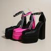 14.5cm Fashion Women Pumps Retro Mary Janes Chunky Heels Sandals Spring Platform Dress Party Wedding Basic Shoes Woman Big Size