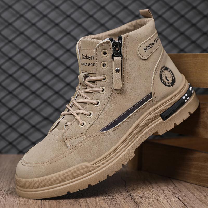 

Уличные ботинки Мартин осень и зима новая мода мужская обувь высокие теплые и бархатные мужские рабочие ботинки 44