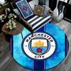 Man City Round Area Rug,Carpet Rug for Living Room Bedroom Sofa Playroom Decor,Non-slip Floor Mat