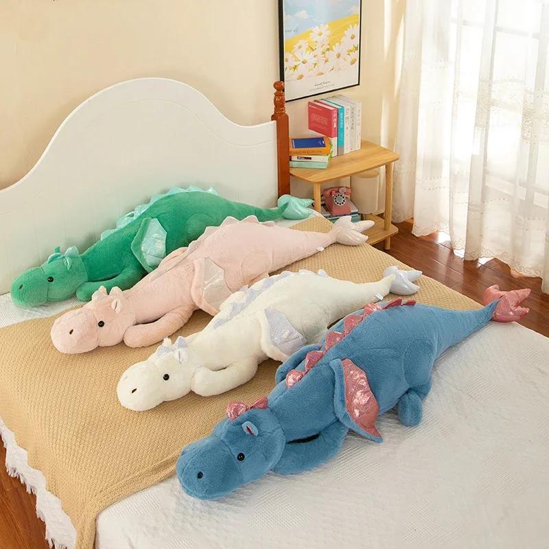 150cm Small Flying Dragon Plush Toy Plant Stuffed Doll Holidays Props Decorative Throw Pillow for Kids