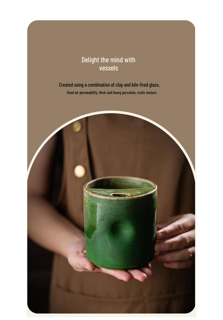 Retro Kiln-fired Ceramic Mug: Large Capacity, Creative Design