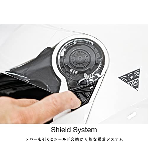 Komine HK-171 FL System Helmet for Motorcycles Gloss Black XL