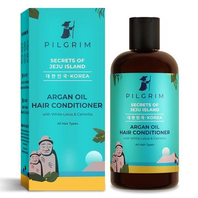 Balsamo per capelli all'olio di argan Pilgrim per controllo liscio dell'effetto crespo, nutrimento profondo, lucentezza rimbalzante, tutti i tipi di capelli, 200 ml
