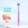 -sided Soft-bristle Adult Tongue Scraper Macaron-coloured