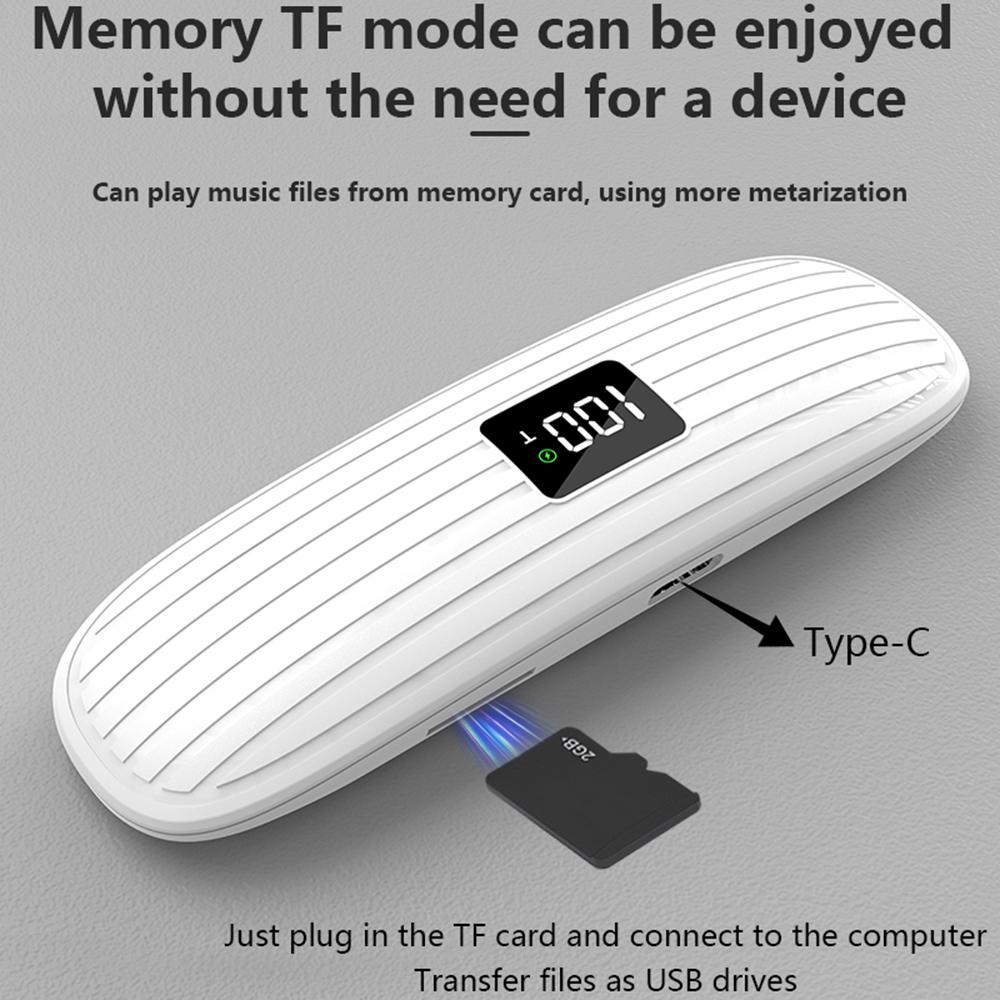 

QY10 Bone Conduction Speaker Wireless Sleep Soundbox Mini Pillow Speaker Grey
