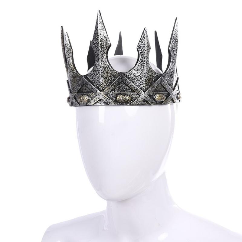 Halloween Crown Soft PU Crown Antique Tiara-Headband King Crown for-Cosplay Prom