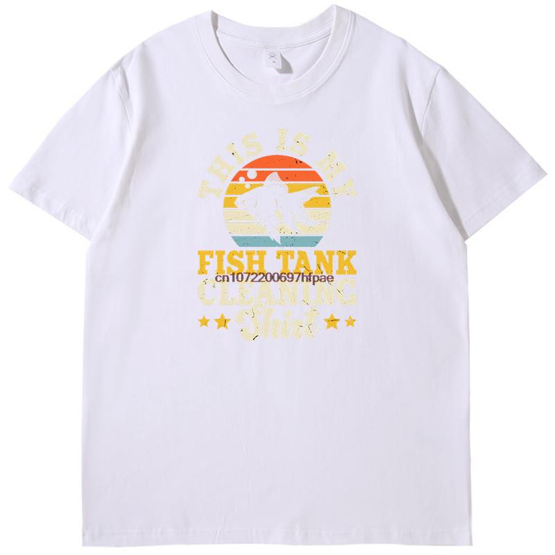 Funny Fish Lover Vintage Aquarium Cotton Tshirt Fashion Tees Tops Summer Oneck New Shirts And Tshirts Unisex Print T Shirt