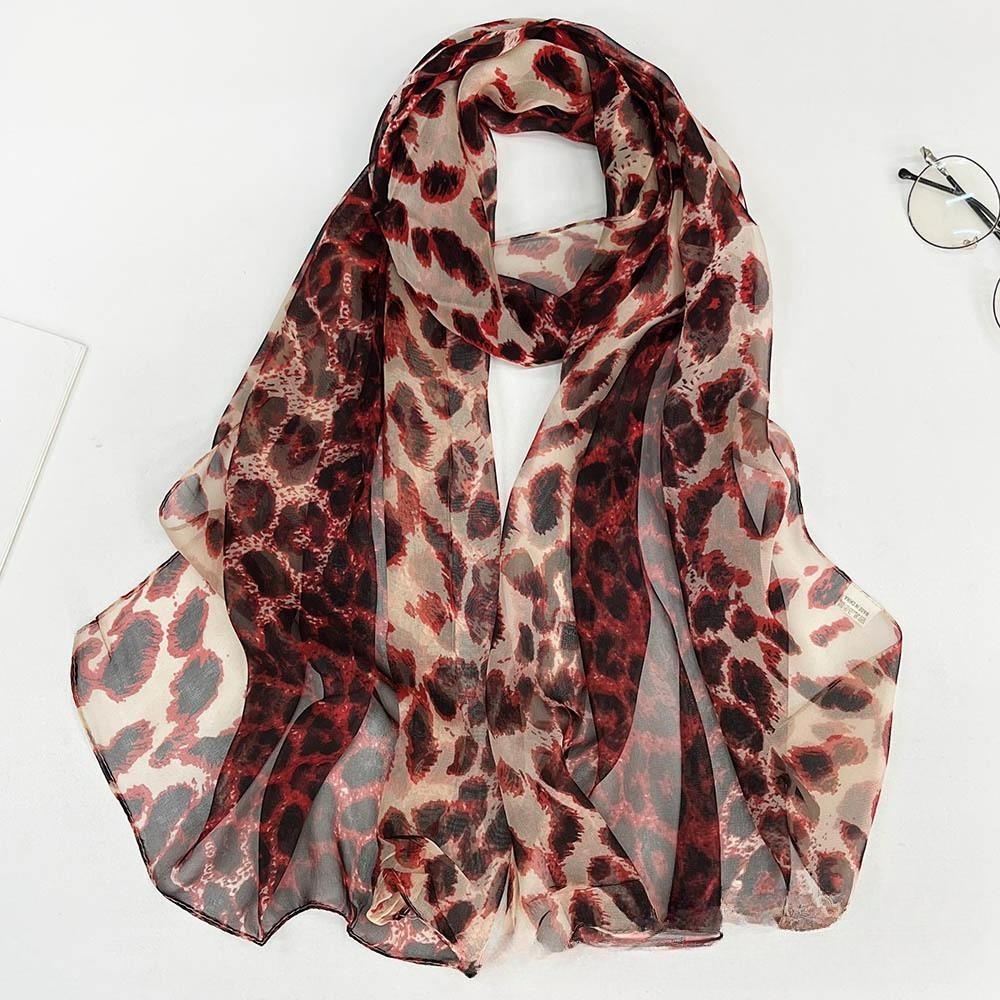 Sunscreen Silk Scarf Seaside Beach Towel Long Ladies Silk Scarf Lotus Pond Moonlight Thin Silk Scarf