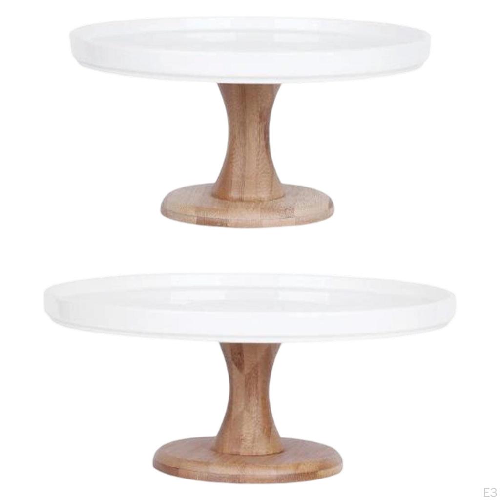 Cake Display Tray with Wooden Base for Anniversaries And Parties