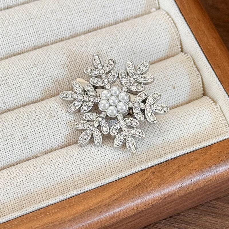 1/5Pcs Snowflake Rhinestone Hair Clips Crystal Hairpin for Women Barrettes Wedding Bridal Christmas Ornaments Hair Accessories
