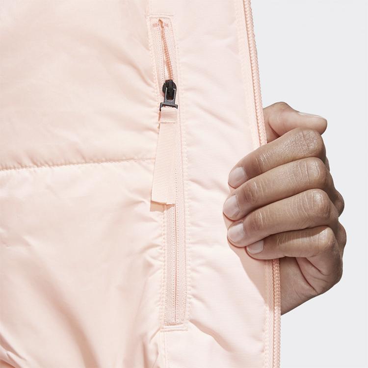 adidas Lässige Sport-Kapuzenjacke aus Baumwolle Winter Unisex Jacken Rosa FT2594