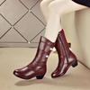 Fashion Ladies Knee High Winter Boots Soft Leather Boots Woman Black Zip Warm Women Thigh High Round Toe Boots Shoes