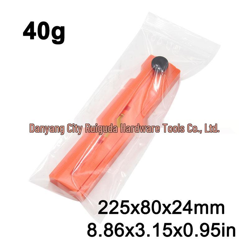 Multi-Angle Orange Woodworking Ruler with Bubble Level