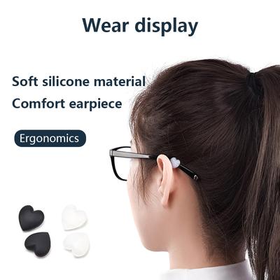 2Pair  Heart Silicone Anti-Slip Ear Grip Eyeglasses Leg Ear Hook Stopper Bracket Fastener Accessories Glasses Retainer