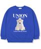 UNION GARMENTS Ugmt Bear Fleece-Lined Oversized Sweatshirt Blue