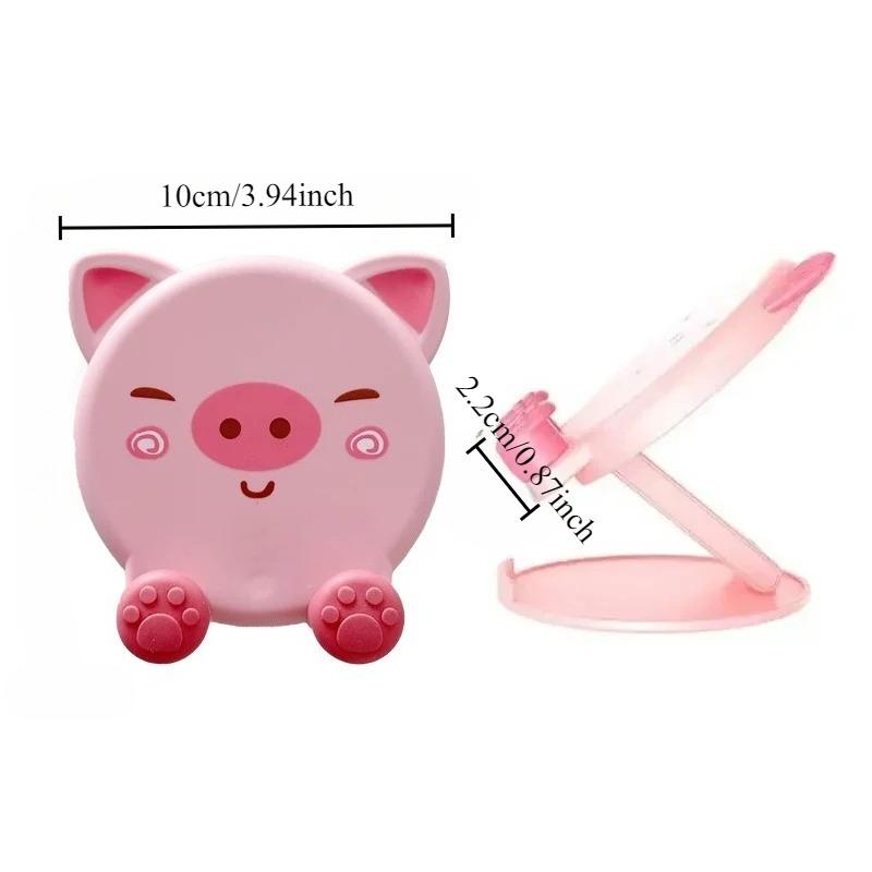 1pc Cartoon Mobile Phone Bracket Lifting Folding Bracket Flat Universal Multifunctional Desktop Lazy Bracket Phone Holder