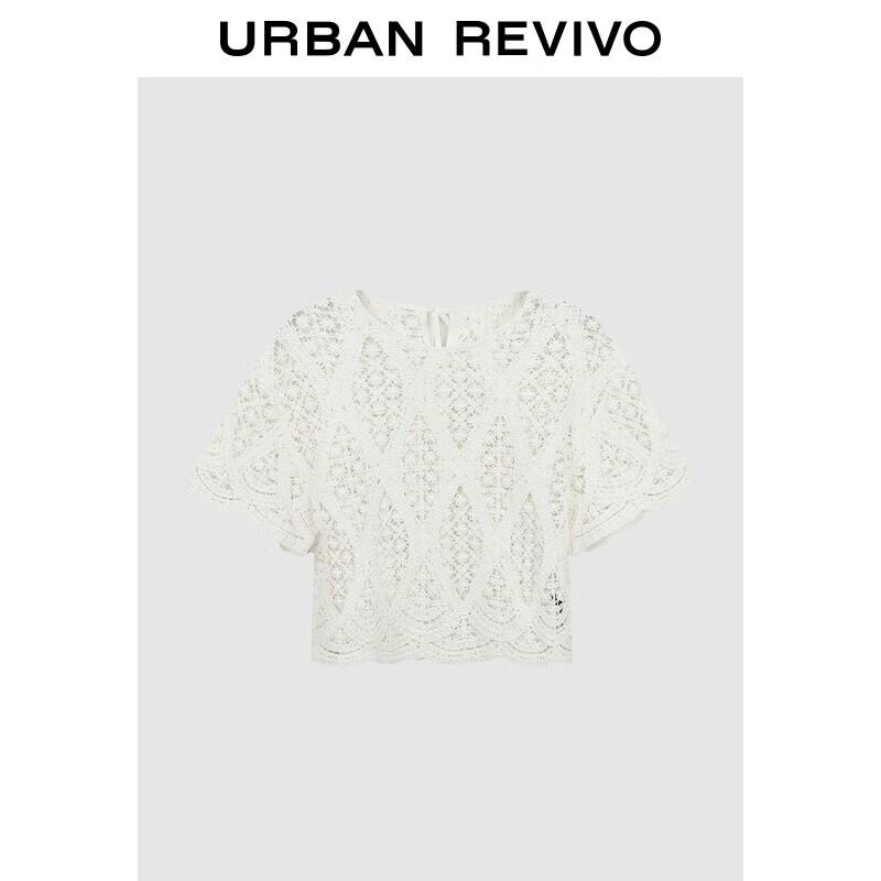 

Women s Hollow Crochet Lace-up Cover-up Shirt XS