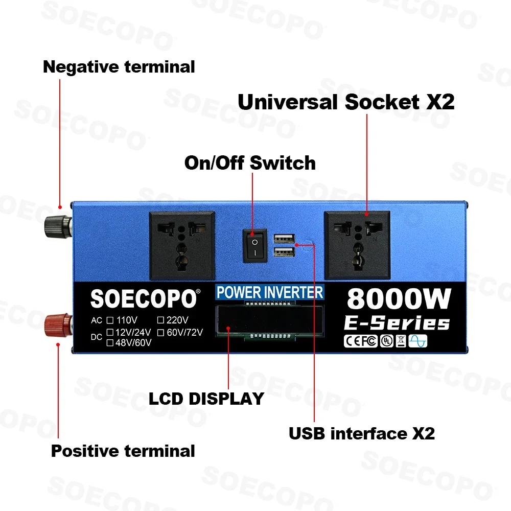8000W  12V/24V-110V/220V Inverter Complete Solar System 800W Panel 100A Controller with Installation Kit CE FCC RoHS Certified