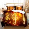 Piano Pattern Duvet Cover Microfiber Classic Music Themed Bedding Set Musical Pattern Geometric Stripe King Quilt Cover