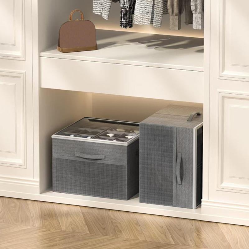 1 buc Cutie de Depozitare Combinație Depozitare Ordine Haine Compartimente Garderobă Multifuncțională Pânză Oxford Rezistent la Praf Cutie Pantofi