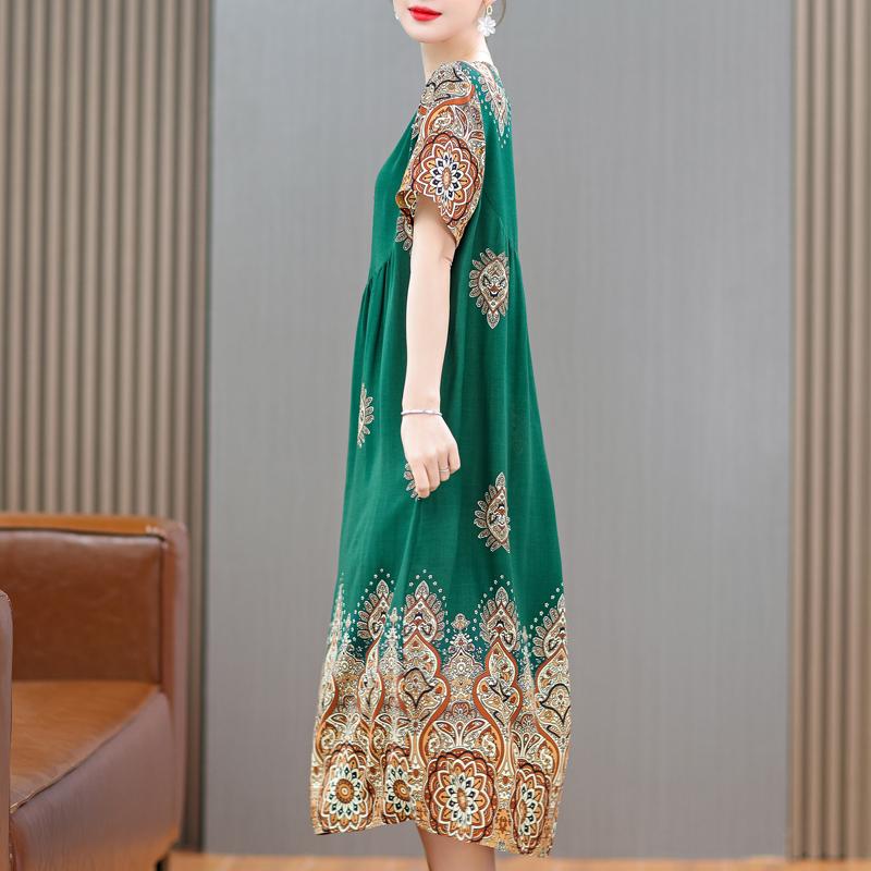 Элегантные женские платья больших размеров, летние повседневные ...