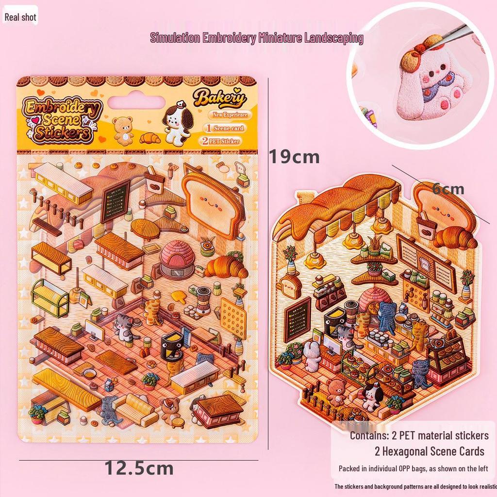 3D Miniature Landscape Stickers - DIY Journal Decoration Decals