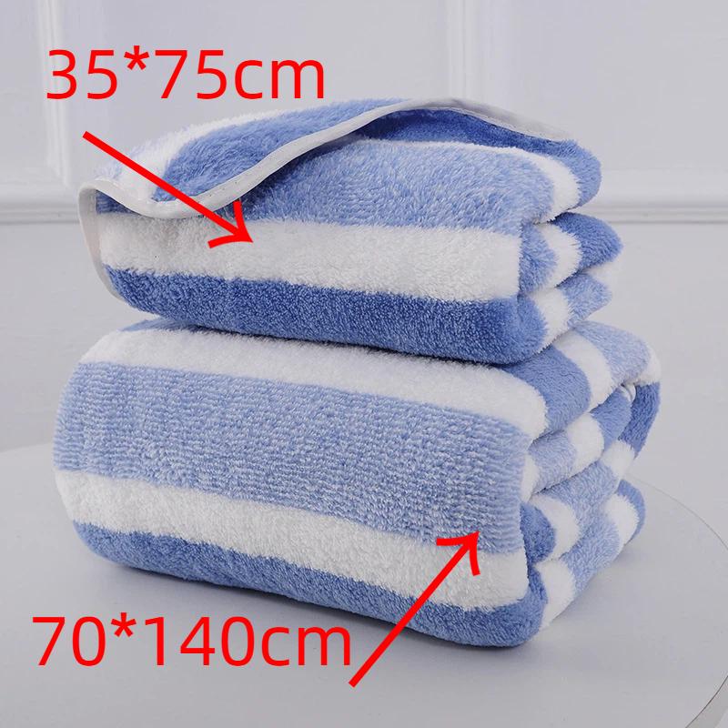 70*140cm Home Bath Towels for Men and Women, Soft and Comfortable and Absorbent Couple's 35*75cm Towels, Wrapping Towels