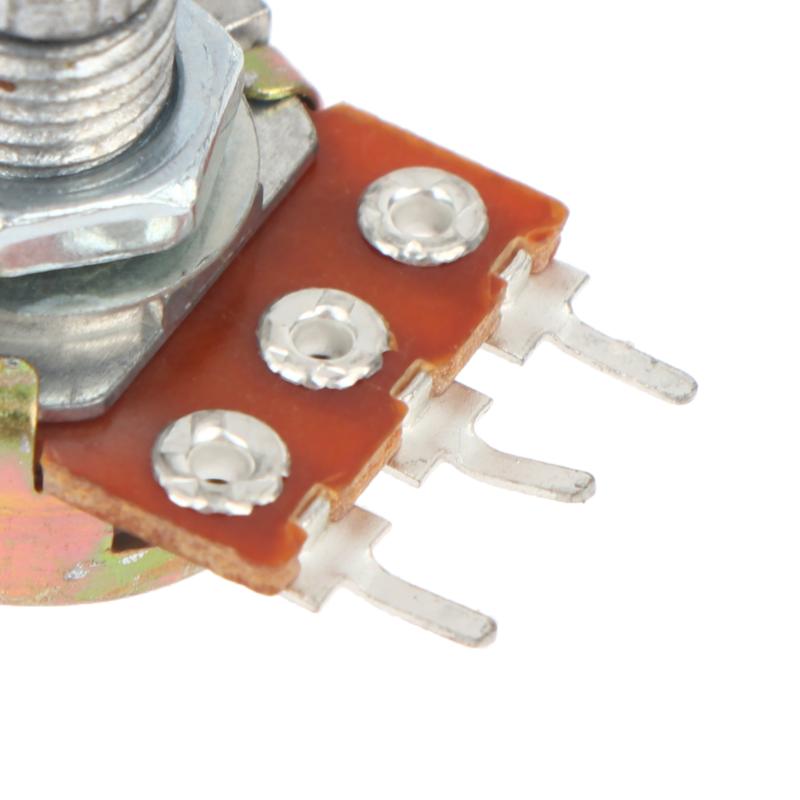 10Pcs Wh148 Single Potentiometer B 1K-500K 15Mm/20Mm Shaft Adjustable Resistor Stable Control Electronic Diy Circuit Parts