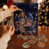 Days Christmas Countdown Advent Calendar with 2D Acrylic Dog Tree Ornaments