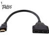 2 Ports HDMI-compatible 1080P Male To Female 1 In Out Splitter Cable Adapter Converter