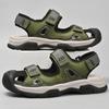 New Genuine Leather Men's Sandals Outdoor Summer Flats Non-slip Beach Shoes Walking Treking Casual Shoes Men Hiking Sandals Male