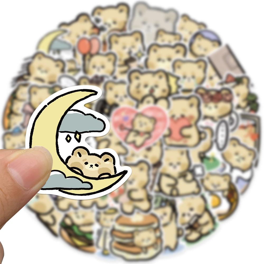 40 Cartoon Cute Bear Doodle Stickers Decorate Suitcase Pen Guitar Notebook Waterproof