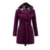 Elegante Cappotto da Donna Giacca Lunga Calda Capospalla Invernale con Design Parka con Cappuccio