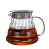 Vertical Stripe Borosilicate Glass Pour-Over Coffee Maker with Scale & Logo Option
