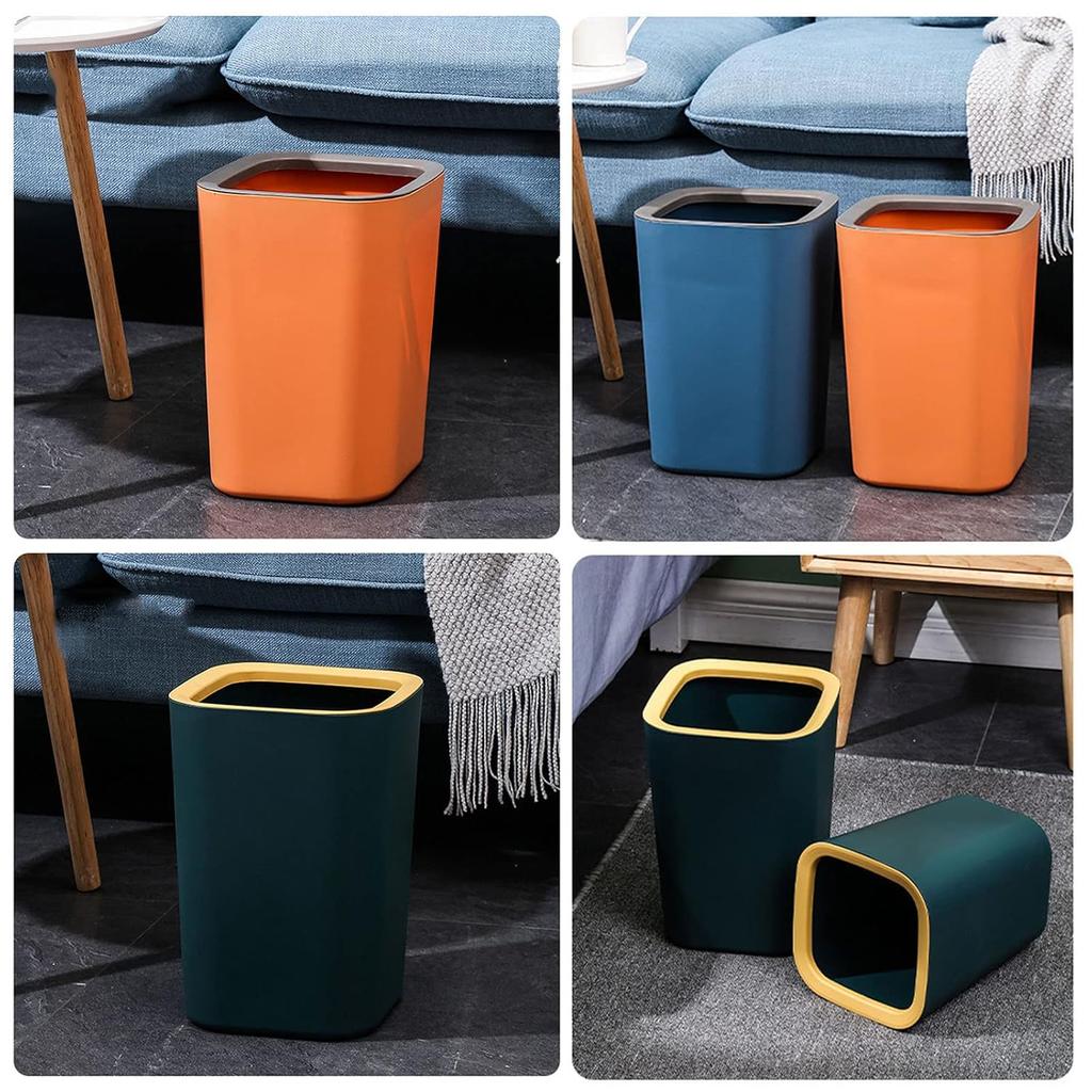 Trash Can,Trash Can Press Trash Bag Waste Paper Basket Garbage Container for Home Kitchen Living Room Office Bathroom Trash Bucket,