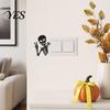 Switch Plate Decoration Funny Skeleton Sticker, Waterproof Light Decals, Self Adhesive Decor Decals Wall Art Decor, Removable for Bedroom Living Room
