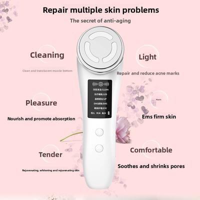 Skin Rejuvenation Color Light Facial Beauty Instrument Facial Household Ultrasonic Beauty Introducer Warm Cleansing Cleansing Exporter