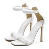 Summer Peep Toe High Heel Sandals Sexy Buckle Strap Ankle-Wrap Ladies Club Women Stripper Shoes