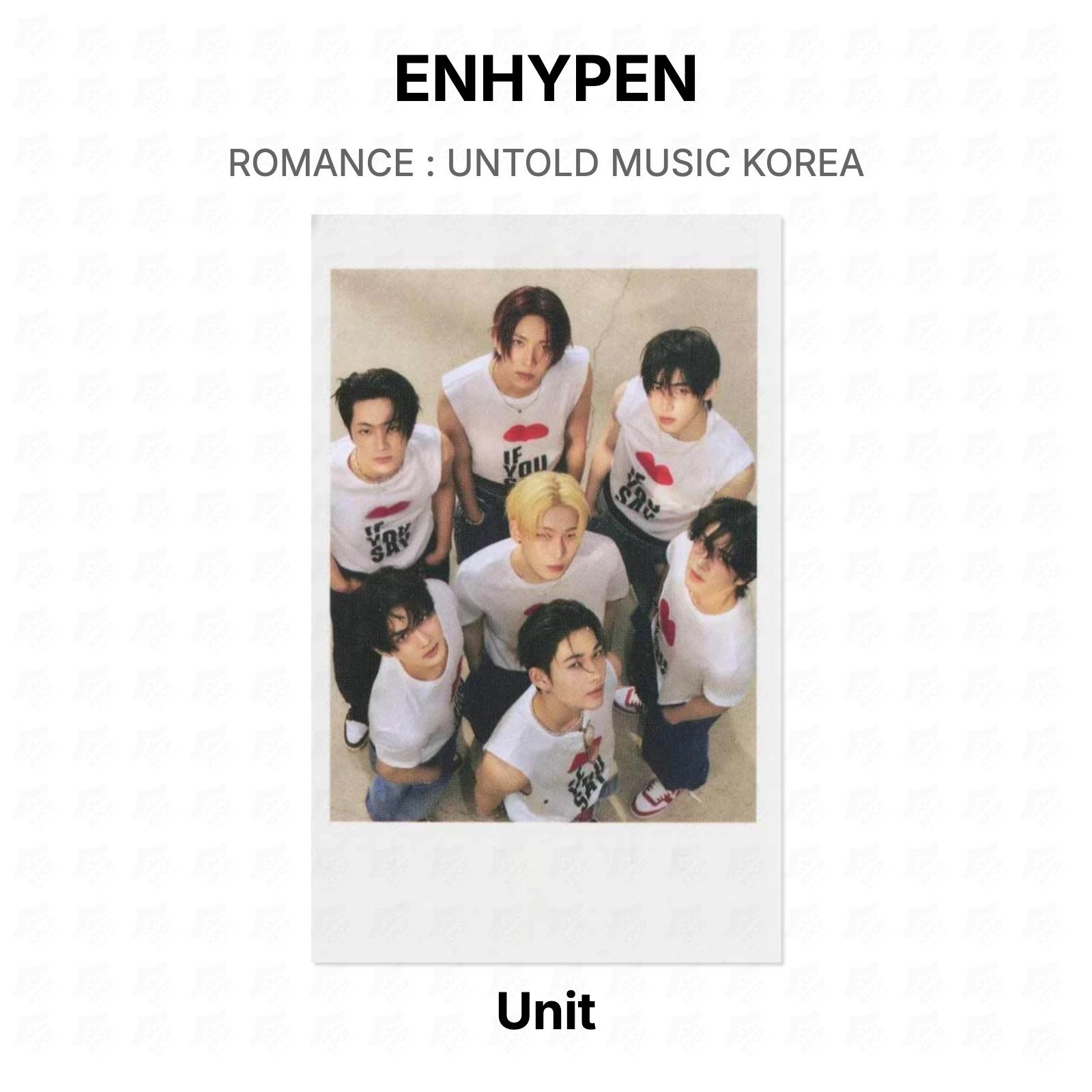 ENHYPEN ROMANCE : UNTOLD MUSIC KOREA Official Photocard Unit