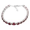 Silver Bracelet with Natural Ruby 10.845ct, Item Weight 10.56 G (2205722)