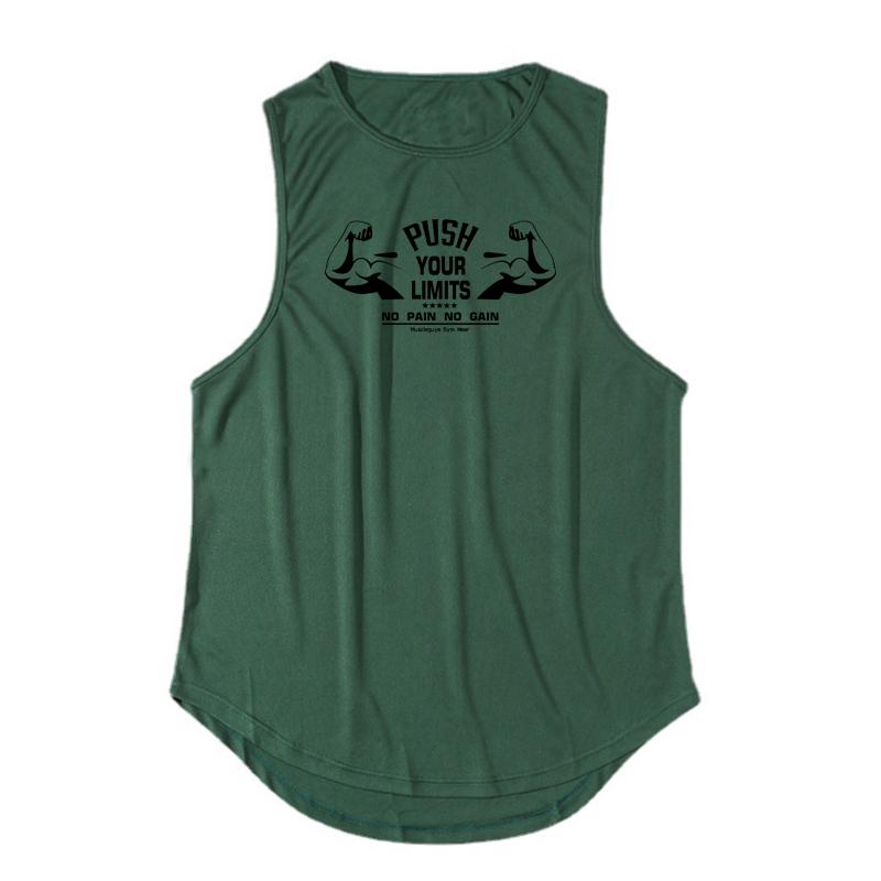 Muscleguys New Youth Summer Basketball Training Uniform Men's Quick-drying Breathable Vest Printed Outdoor Running Tops Fitness
