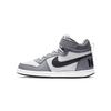 Nike Court Borough Mid Anti-Slip Wear-Resistant Mid-Top Skateboard Shoes Gray White Black Children Aged 3-7 Years Old 870026-009