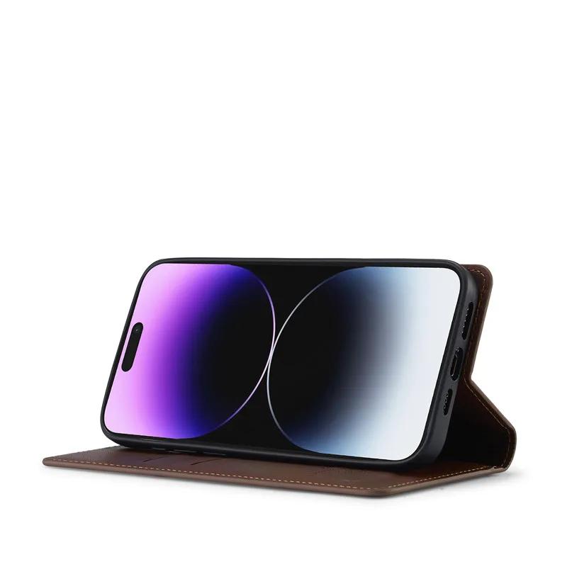 Strong Magnetic Card Solt Wallet Leather Case For Xiao Redmi Note 14 Pro 5G 13 12 11 Book Stand Business Flip Business Bag Cover