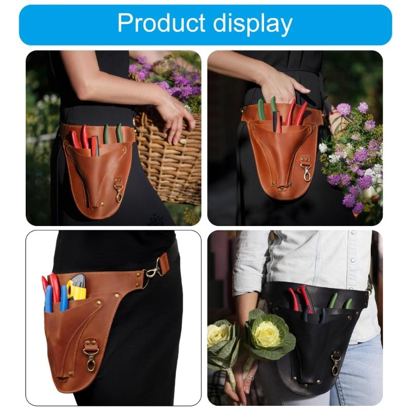 Belt Repairing Leather Tool Pouch Leather Tool Belt Tool Storage Bag Storage Pouch Portable Waist Bag Storage Bag Gadget